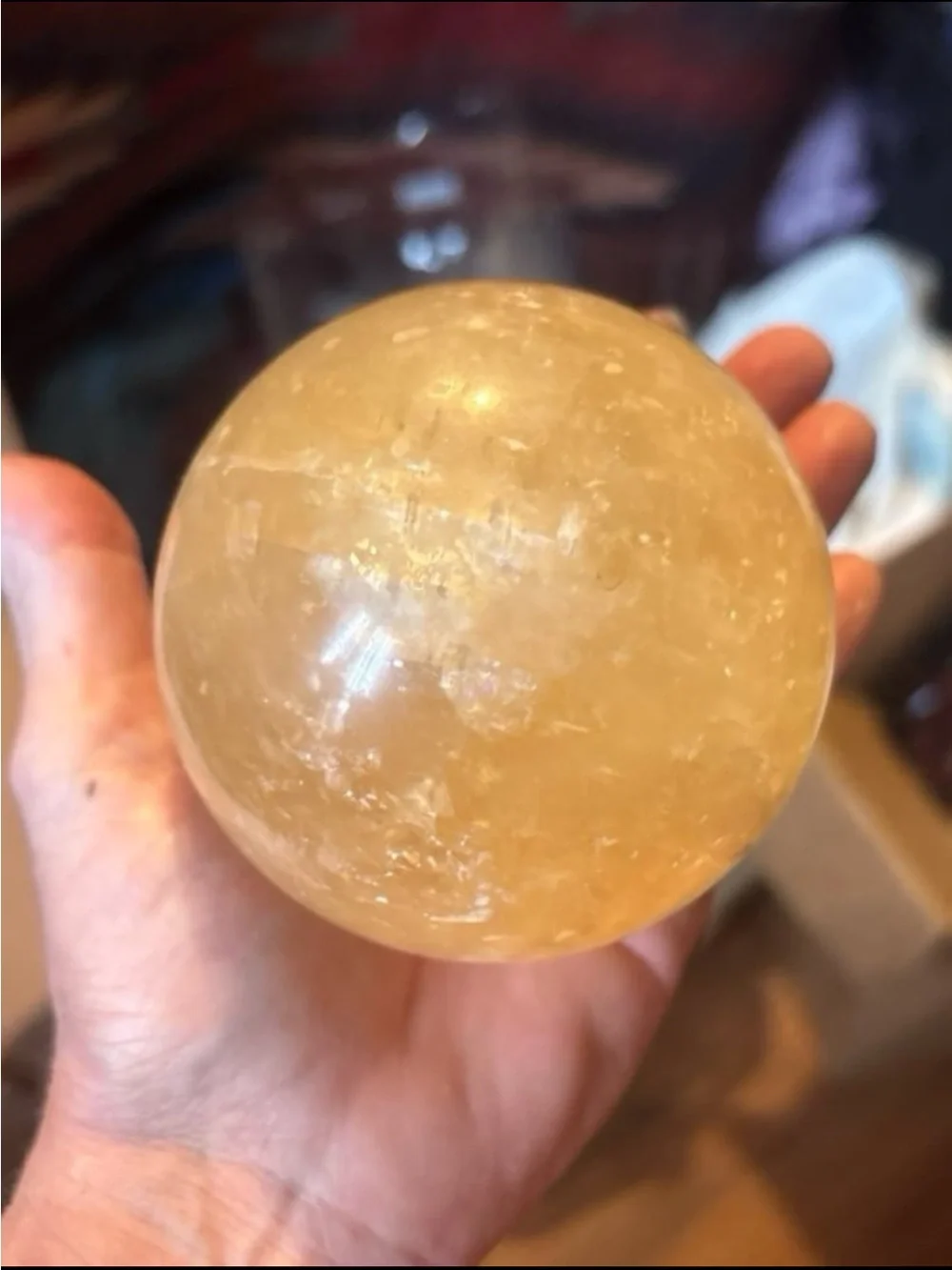 Honey Calcite Sphere HQ